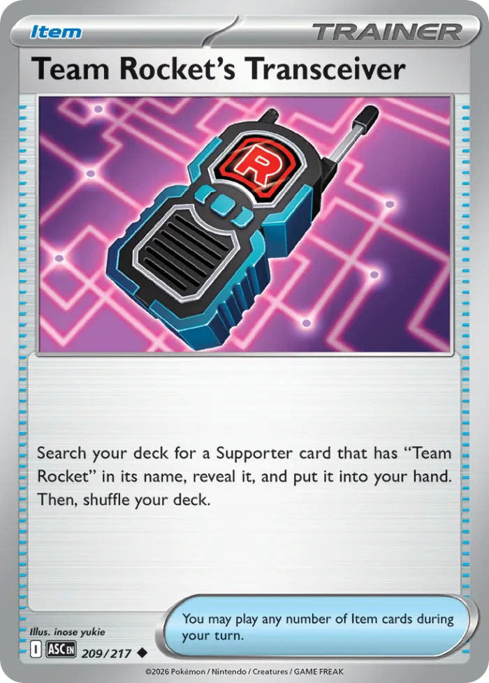 Team Rocket's Transceiver #209 Ascended Heroes Pokemon card