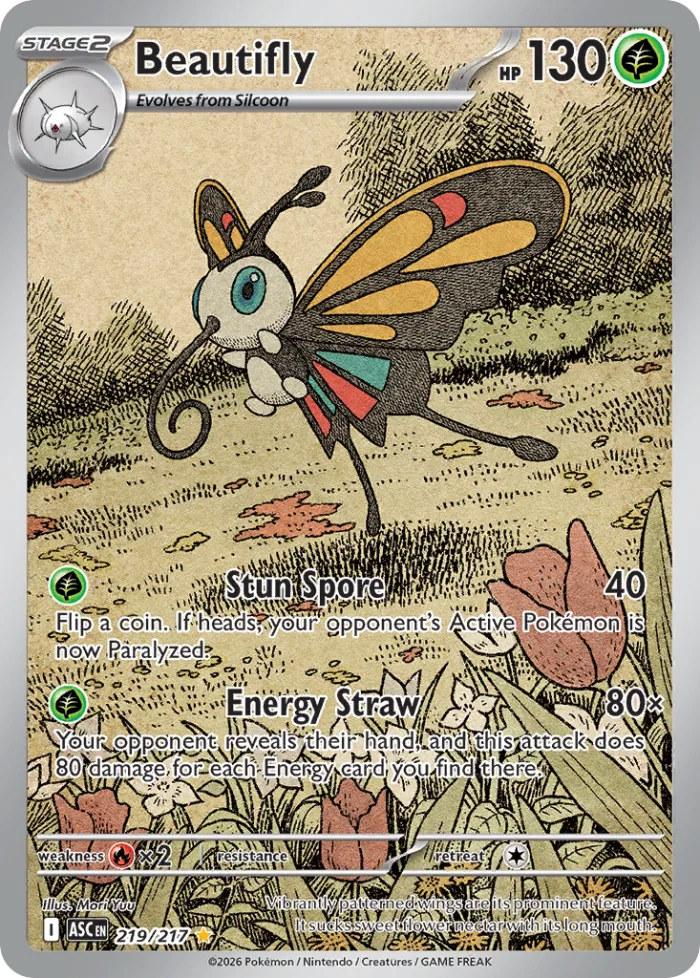 Beautifly #219 Ascended Heroes Pokemon card