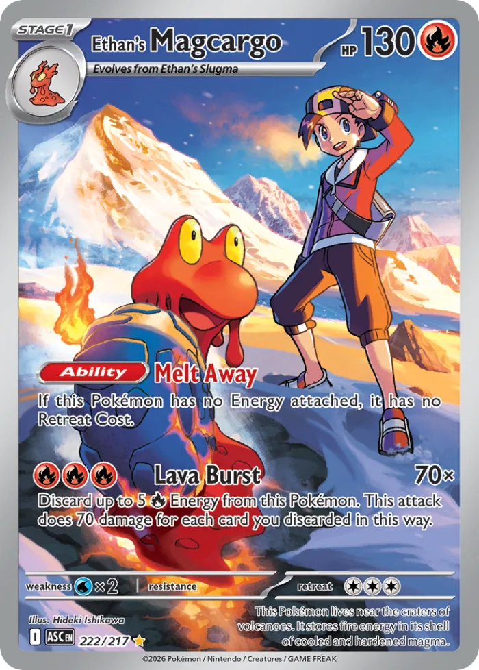 Ethan's Magcargo #222 Ascended Heroes Pokemon card