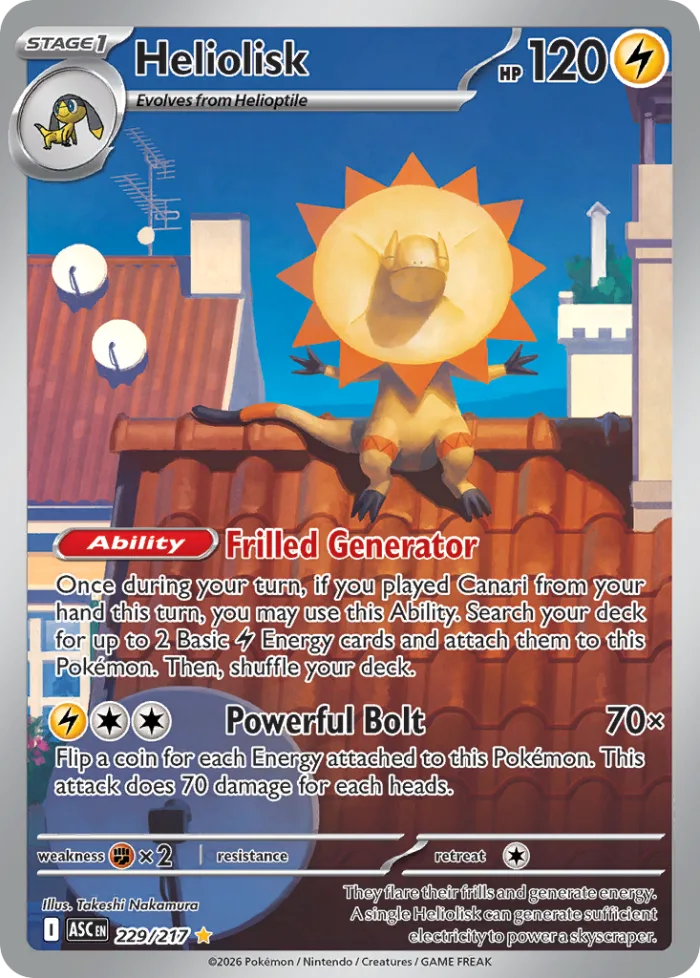 Heliolisk #229 Ascended Heroes Pokemon card