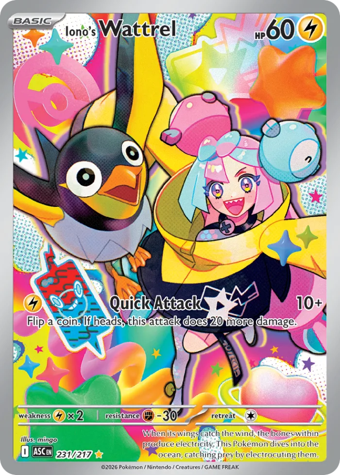 Iono's Wattrel #231 Ascended Heroes Pokemon card