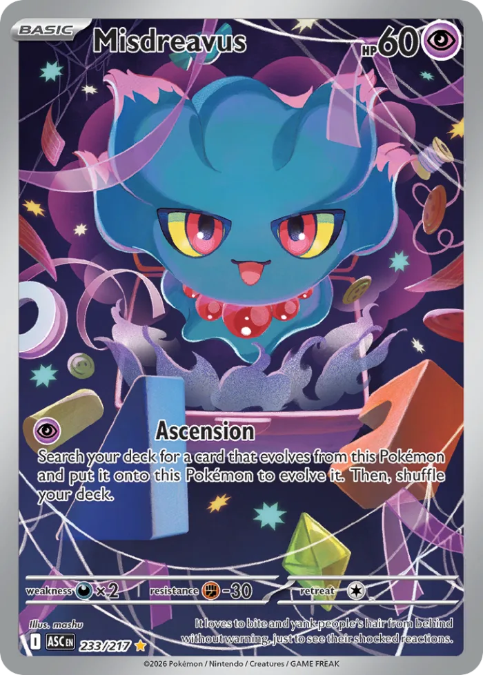 Misdreavus #233 Ascended Heroes Pokemon card