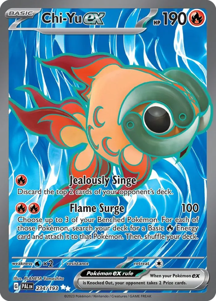 Chi-Yu ex #234 Paldea Evolved Pokemon card