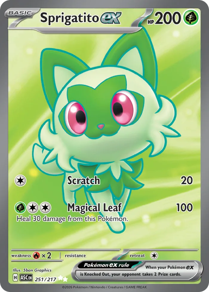 Sprigatito ex #251 Ascended Heroes Pokemon card