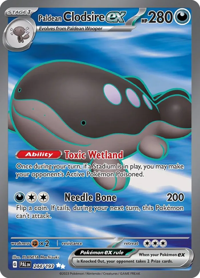 Paldean Clodsire ex #244 Paldea Evolved Pokemon card