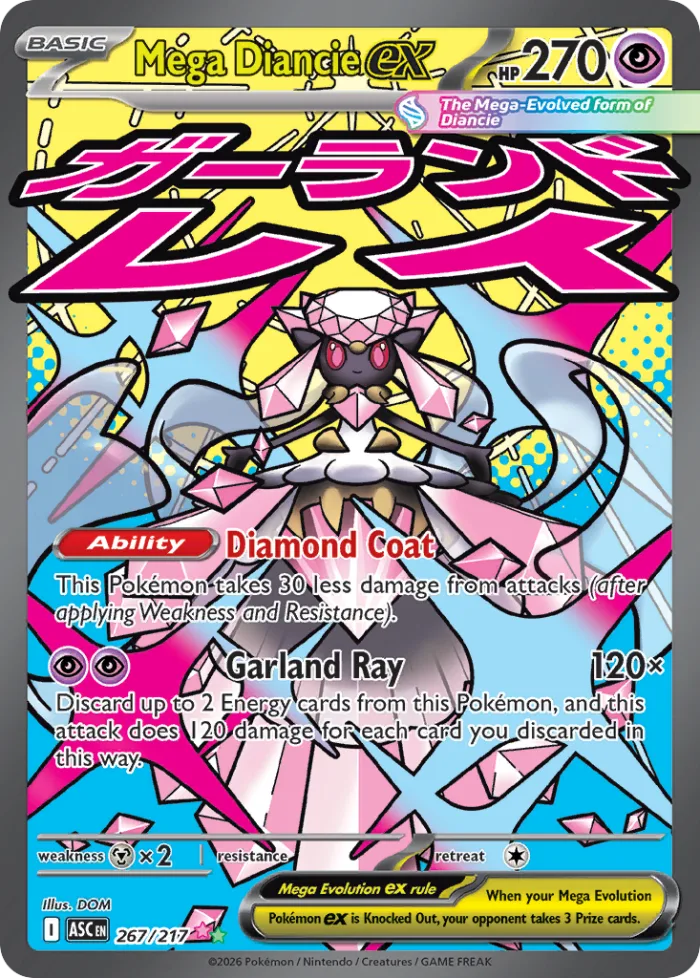 Mega Diancie ex #267 Ascended Heroes Pokemon card