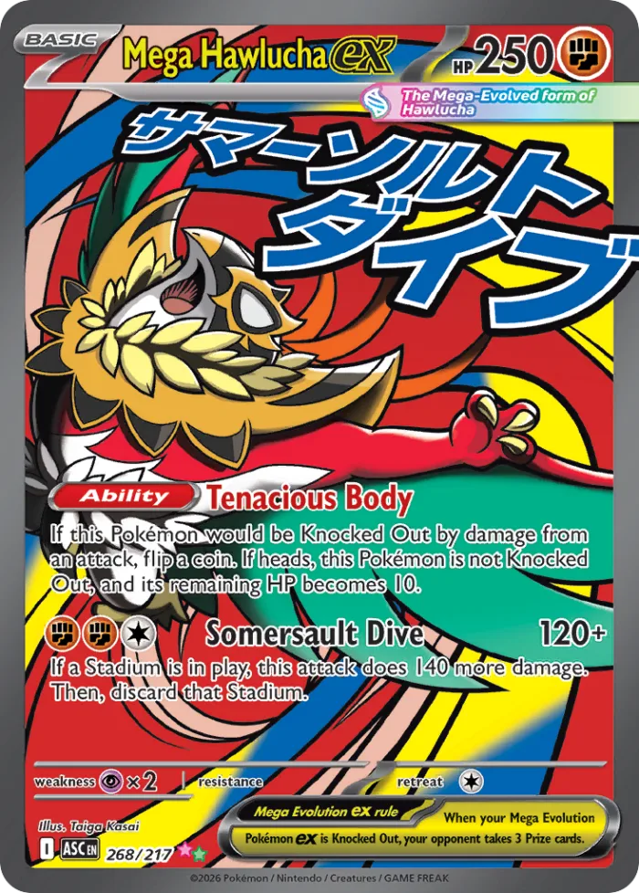 Mega Hawlucha ex #268 Ascended Heroes Pokemon card