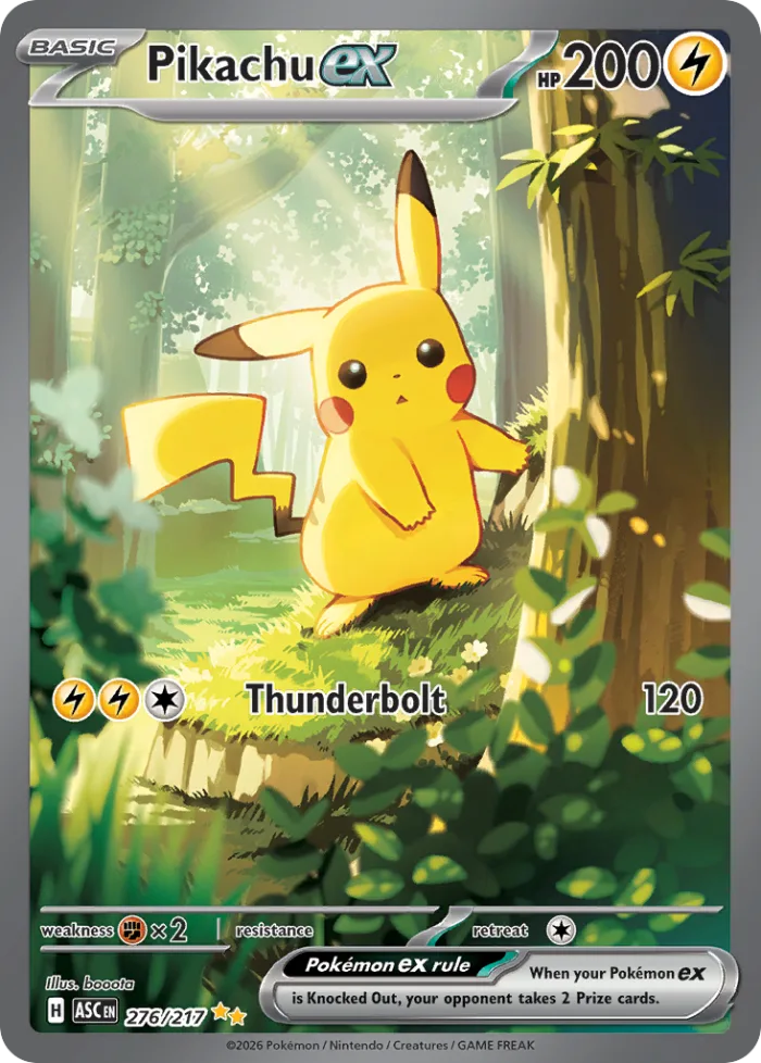 Pikachu ex #276 Ascended Heroes Pokemon card