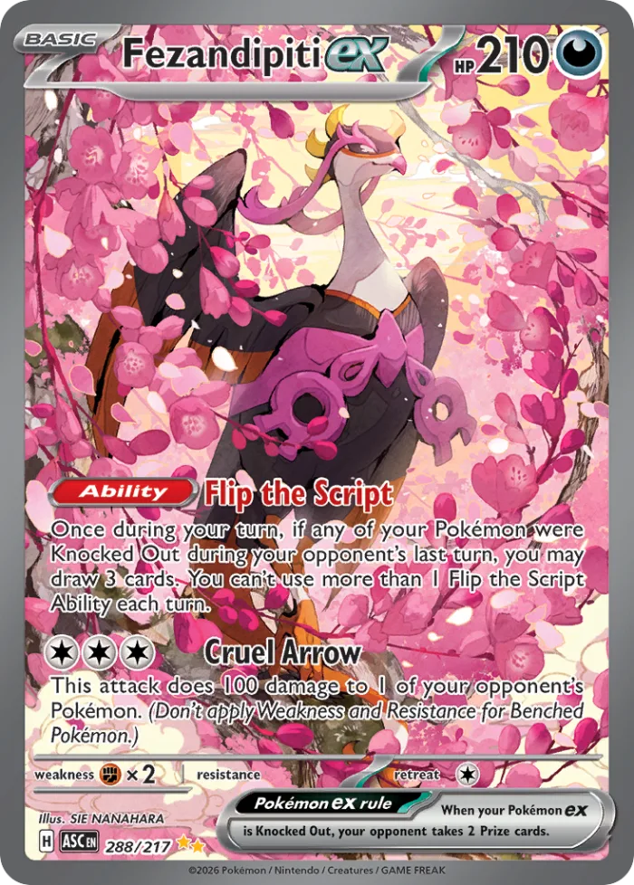 Fezandipiti ex #288 Ascended Heroes Pokemon card