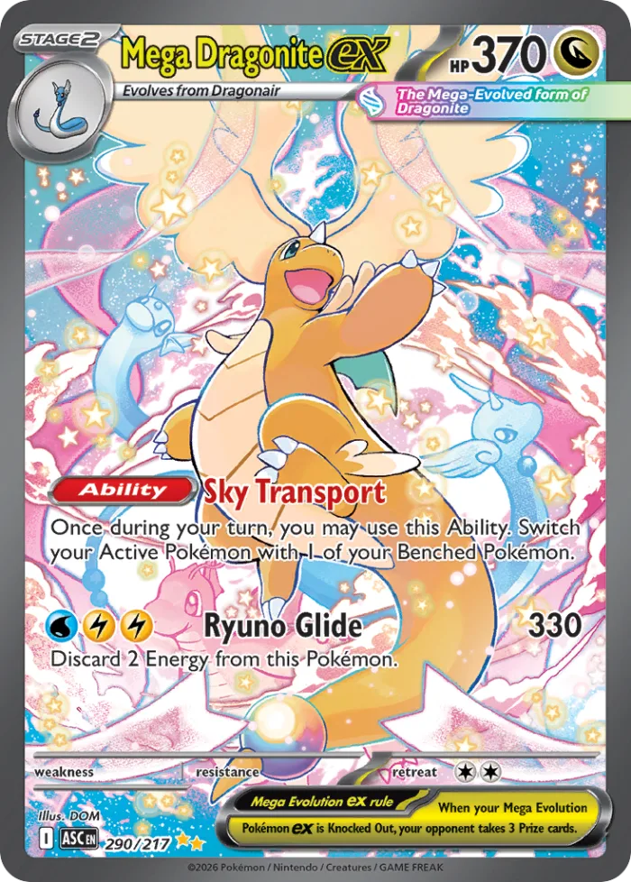 Mega Dragonite ex #290 Ascended Heroes Pokemon card