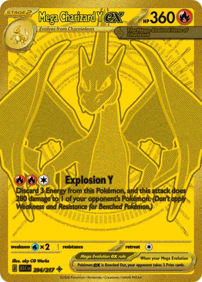 Mega Charizard Y ex #294 Ascended Heroes Pokemon card