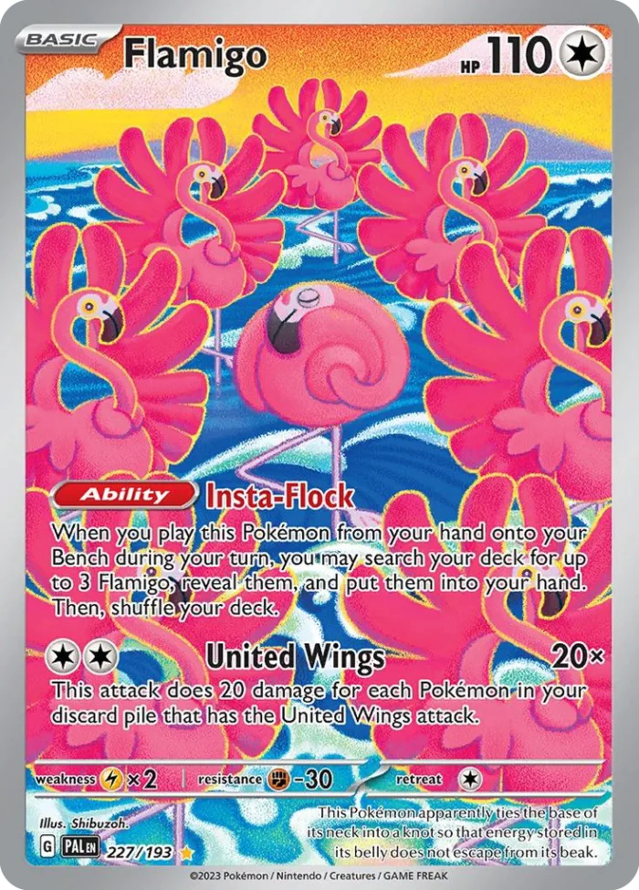 Flamigo #227 Paldea Evolved Pokemon card
