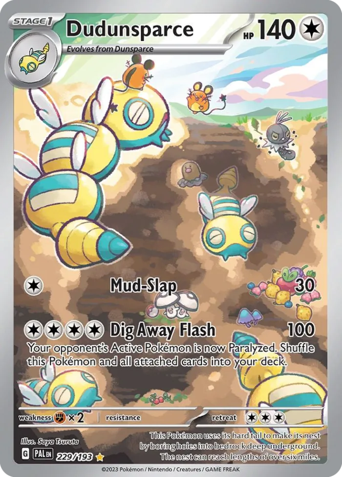 Dudunsparce #229 Paldea Evolved Pokemon card