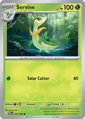Servine #5 Perfect Order Pokemon card