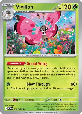 Vivillon #9 Perfect Order Pokemon card