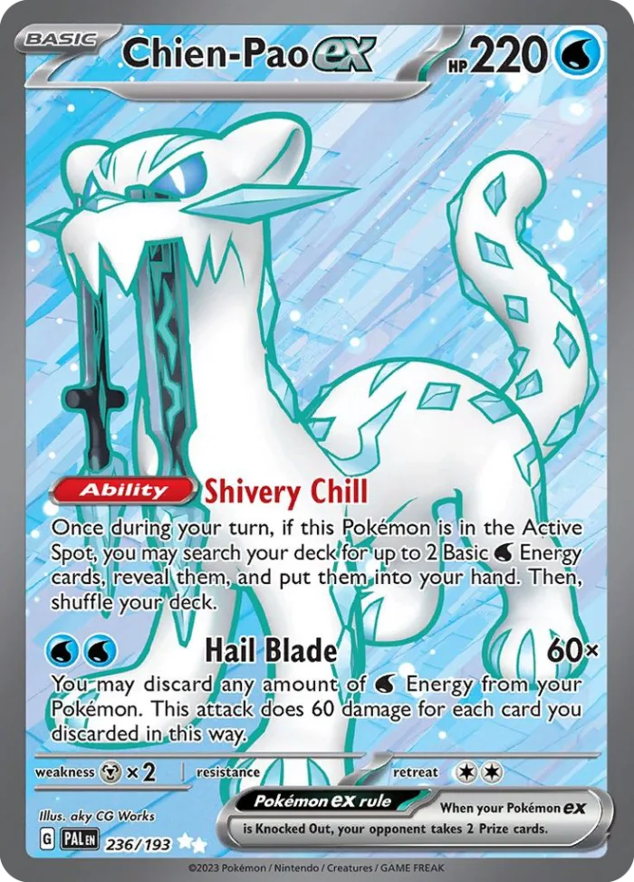 Chien-Pao ex #236 Paldea Evolved Pokemon card
