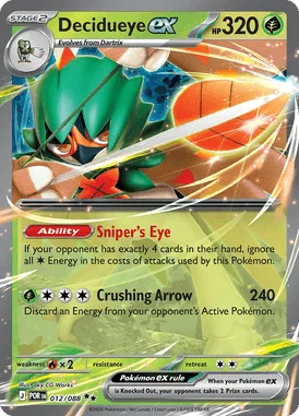 Decidueye ex #12 Perfect Order Pokemon card