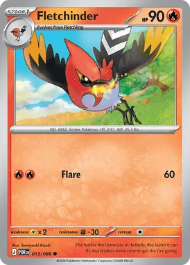 Fletchinder #13 Perfect Order Pokemon card