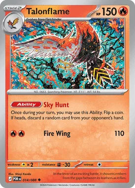 Talonflame #14 Perfect Order Pokemon card