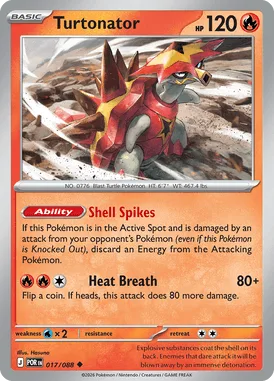 Turtonator #17 Perfect Order Pokemon card