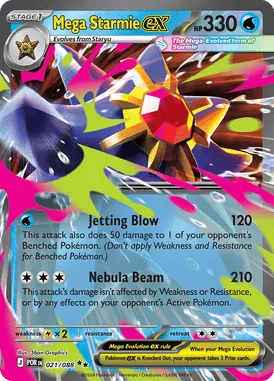 Mega Starmie ex #21 Perfect Order Pokemon card