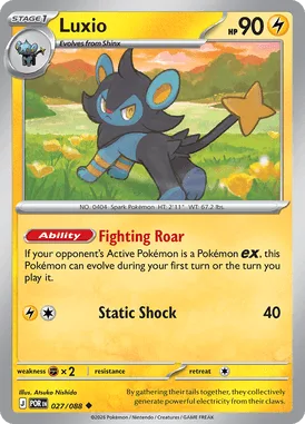 Luxio #27 Perfect Order Pokemon card