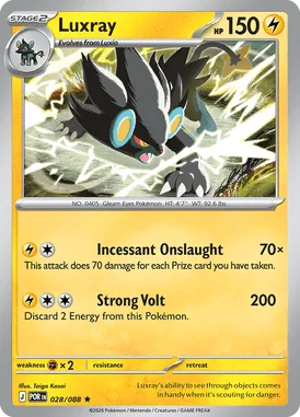 Luxray #28 Perfect Order Pokemon card