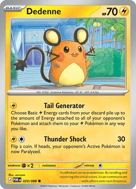 Dedenne #29 Perfect Order Pokemon card