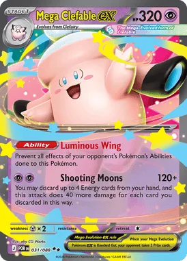 Mega Clefable ex #31 Perfect Order Pokemon card
