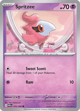 Spritzee #35 Perfect Order Pokemon card