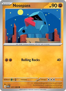 Nosepass #37 Perfect Order Pokemon card