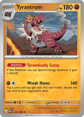 Tyrantrum #45 Perfect Order Pokemon card