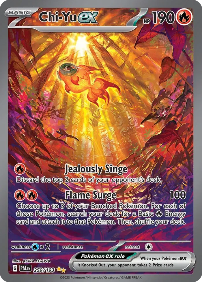 Chi-Yu ex #259 Paldea Evolved Pokemon card