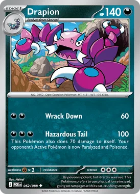 Drapion #52 Perfect Order Pokemon card