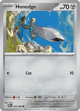 Honedge #56 Perfect Order Pokemon card