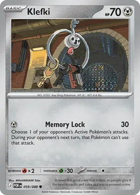 Klefki #59 Perfect Order Pokemon card