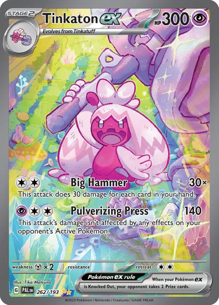 Tinkaton ex #262 Paldea Evolved Pokemon card