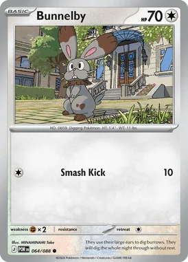 Bunnelby #64 Perfect Order Pokemon card