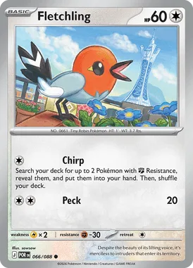 Fletchling #66 Perfect Order Pokemon card