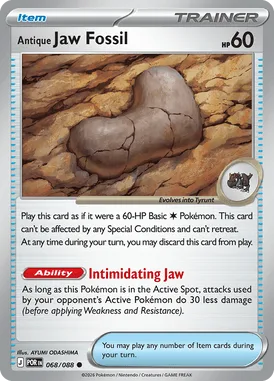 Antique Jaw Fossil #68 Perfect Order Pokemon card