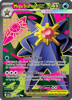 Mega Starmie ex #102 Perfect Order Pokemon card