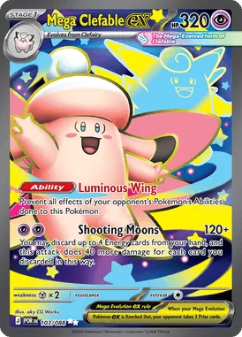 Mega Clefable ex #103 Perfect Order Pokemon card