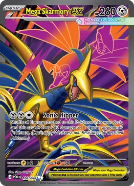 Mega Skarmory ex #106 Perfect Order Pokemon card