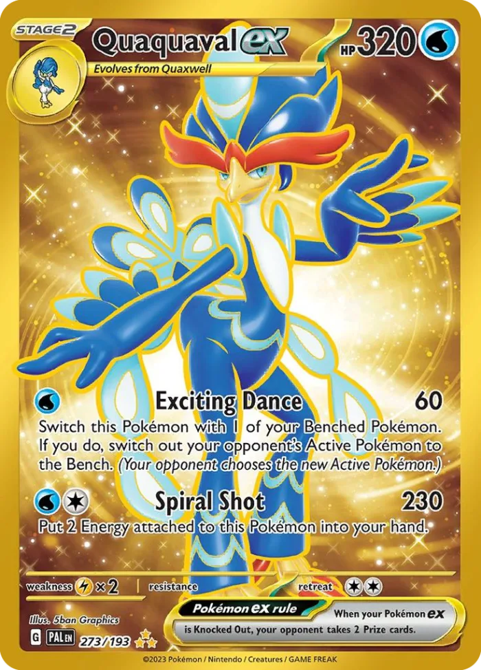 Quaquaval ex #273 Paldea Evolved Pokemon card