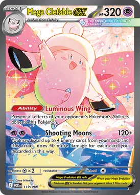 Mega Clefable ex #119 Perfect Order Pokemon card