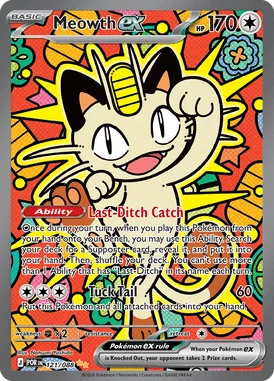 Meowth ex #121 Perfect Order Pokemon card