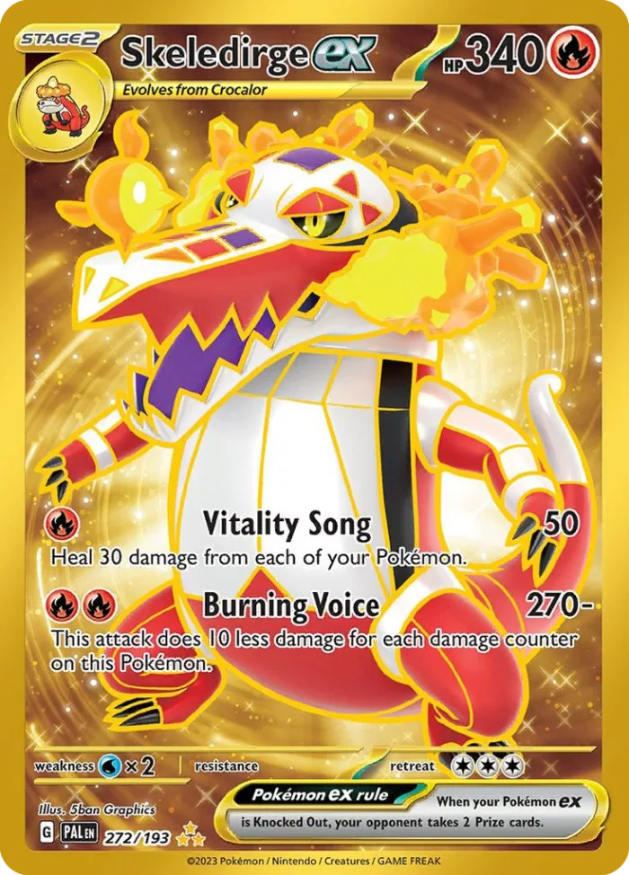 Skeledirge ex #272 Paldea Evolved Pokemon card