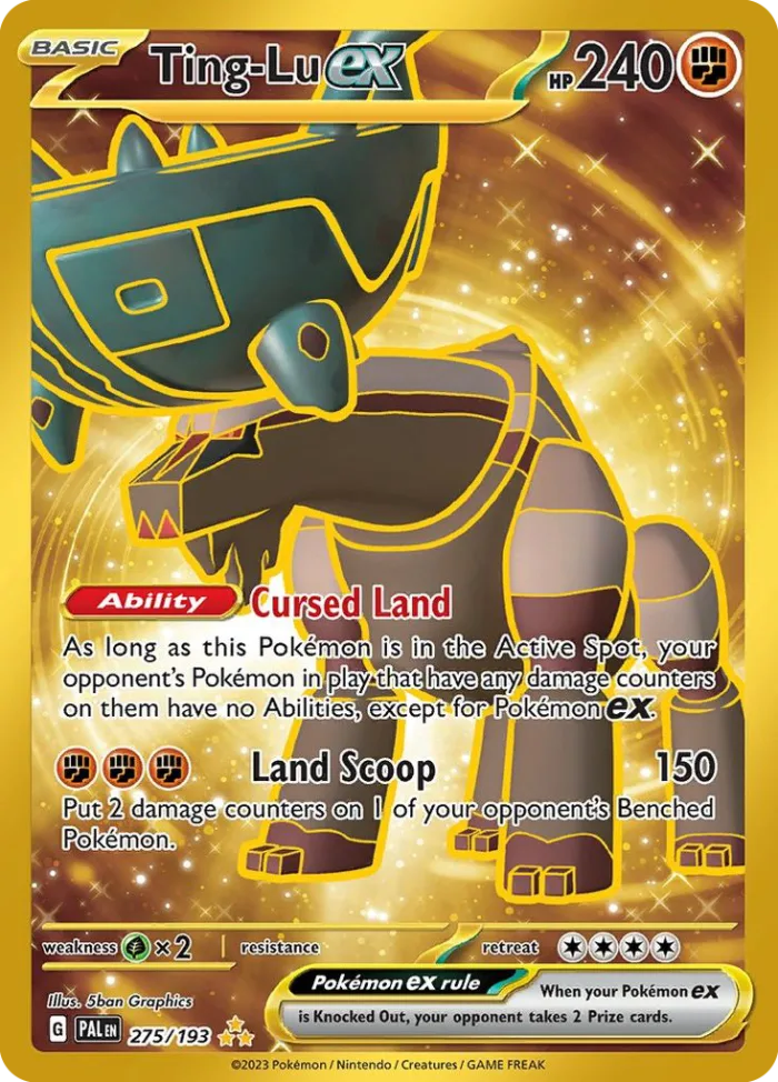 Ting-Lu ex #275 Paldea Evolved Pokemon card