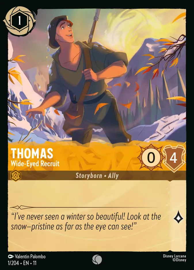 Thomas #1 Winterspell Disney Lorcana card