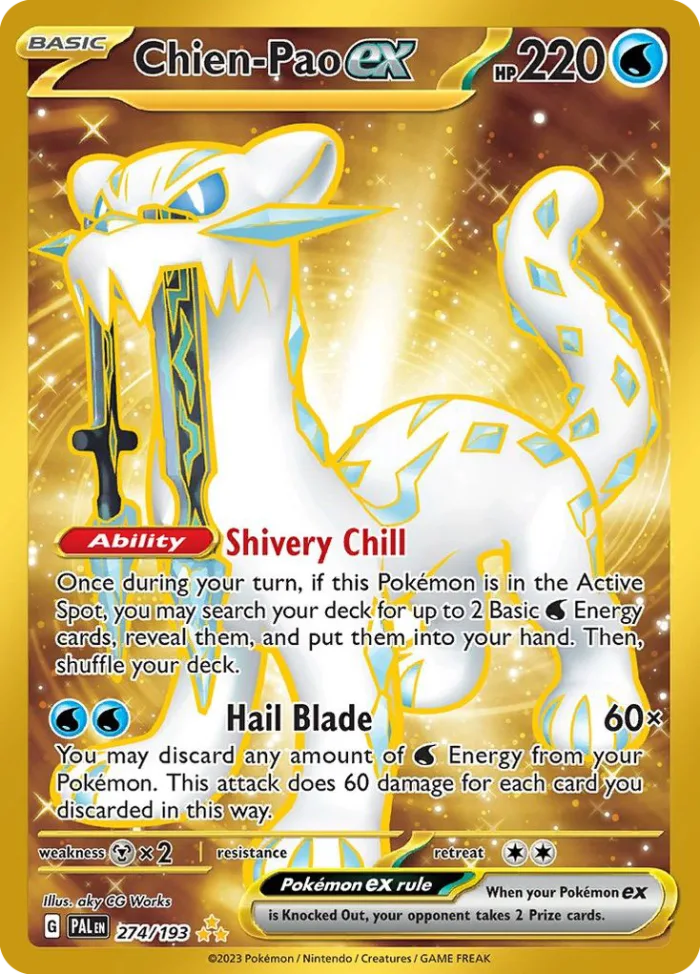 Chien-Pao ex #274 Paldea Evolved Pokemon card